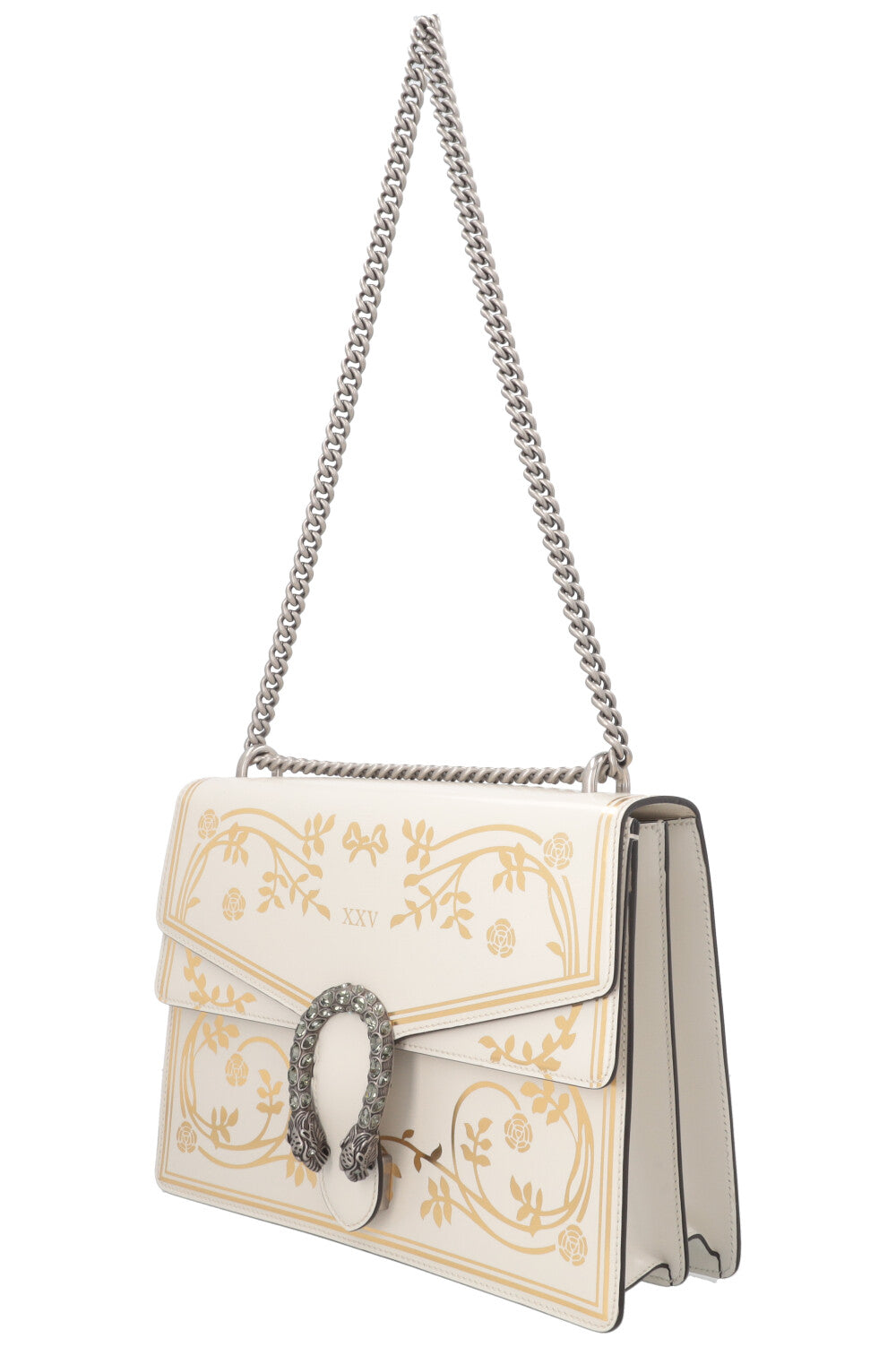 GUCCI Garden Dionysus Bag Medium White Gold