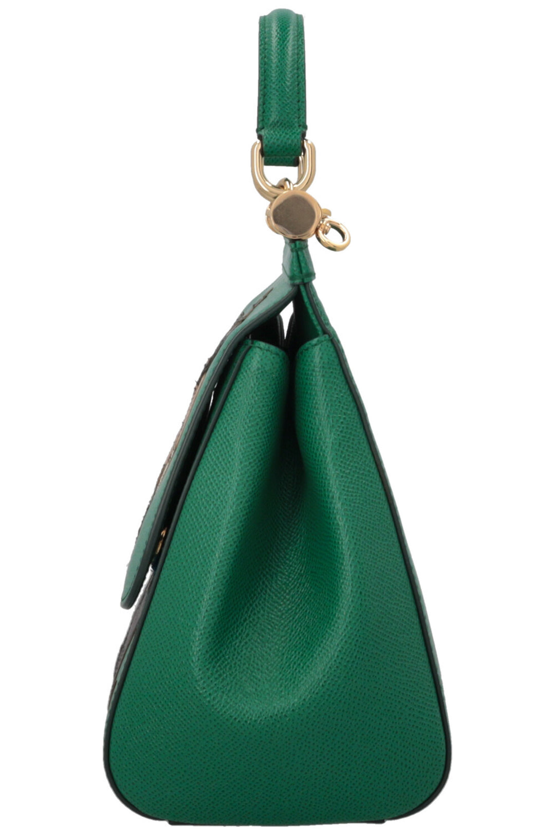 DOLCE&GABBANA Medium Family Patch Sicily Bag Saffiano Green