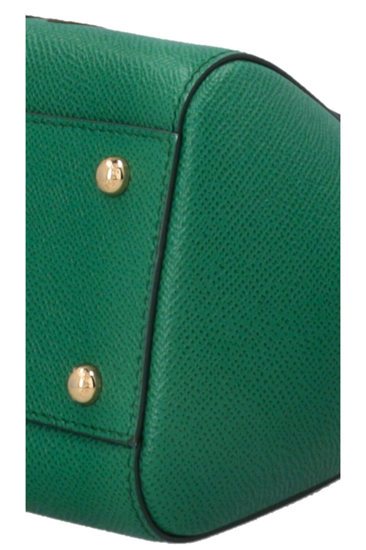 DOLCE&GABBANA Medium Family Patch Sicily Bag Saffiano Green