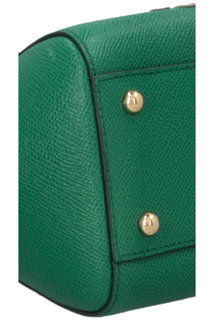 DOLCE&GABBANA Medium Family Patch Sicily Bag Saffiano Green
