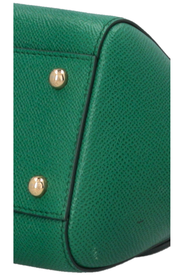 DOLCE&GABBANA Medium Family Patch Sicily Bag Saffiano Green