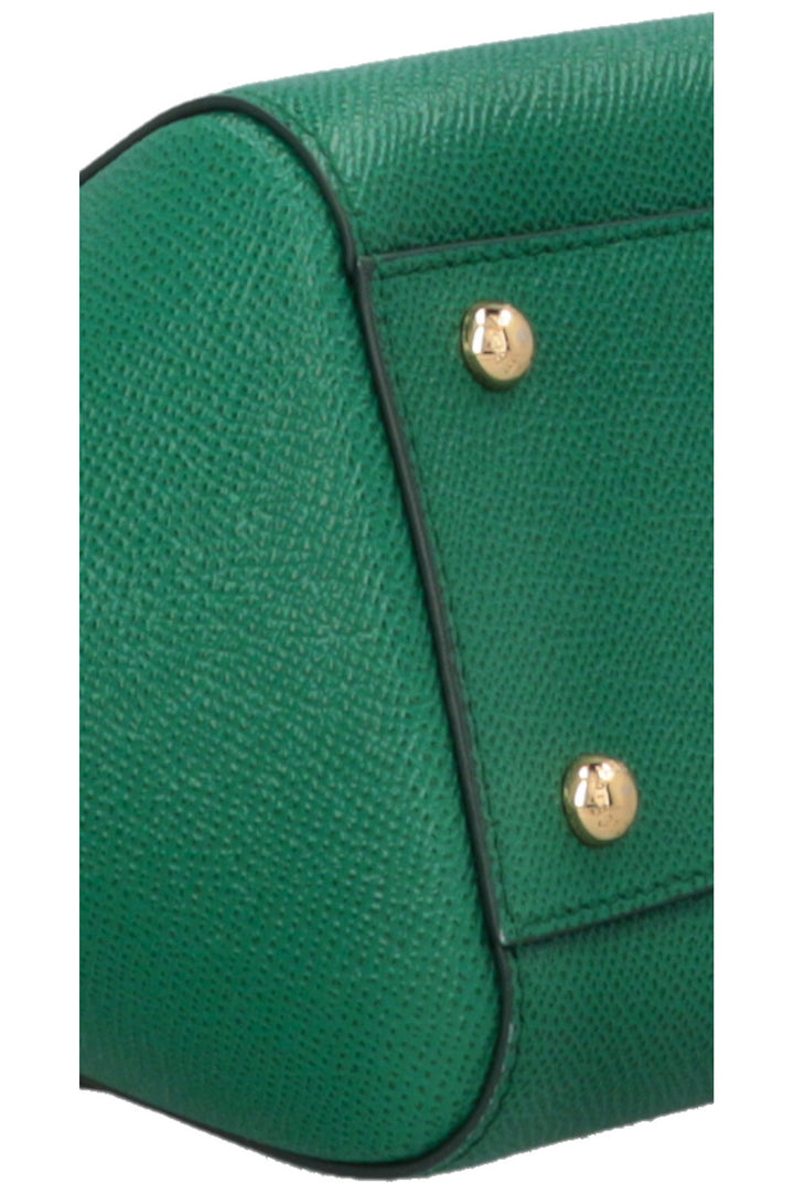 DOLCE&GABBANA Medium Family Patch Sicily Bag Saffiano Green
