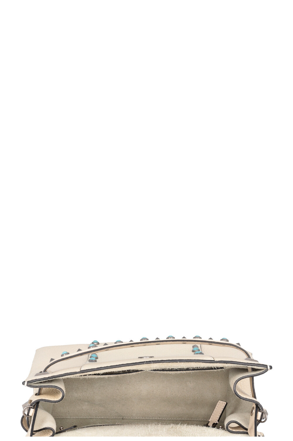 VALENTINO Rockstud Rolling Top Handle Bag Ivory