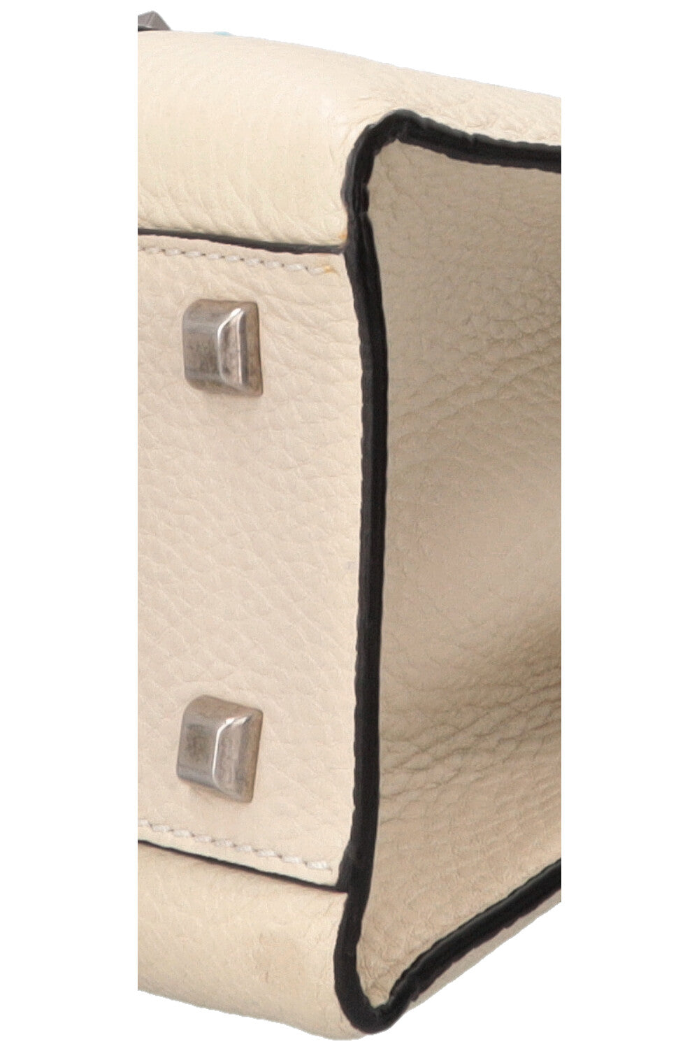 VALENTINO Rockstud Rolling Top Handle Bag Ivory