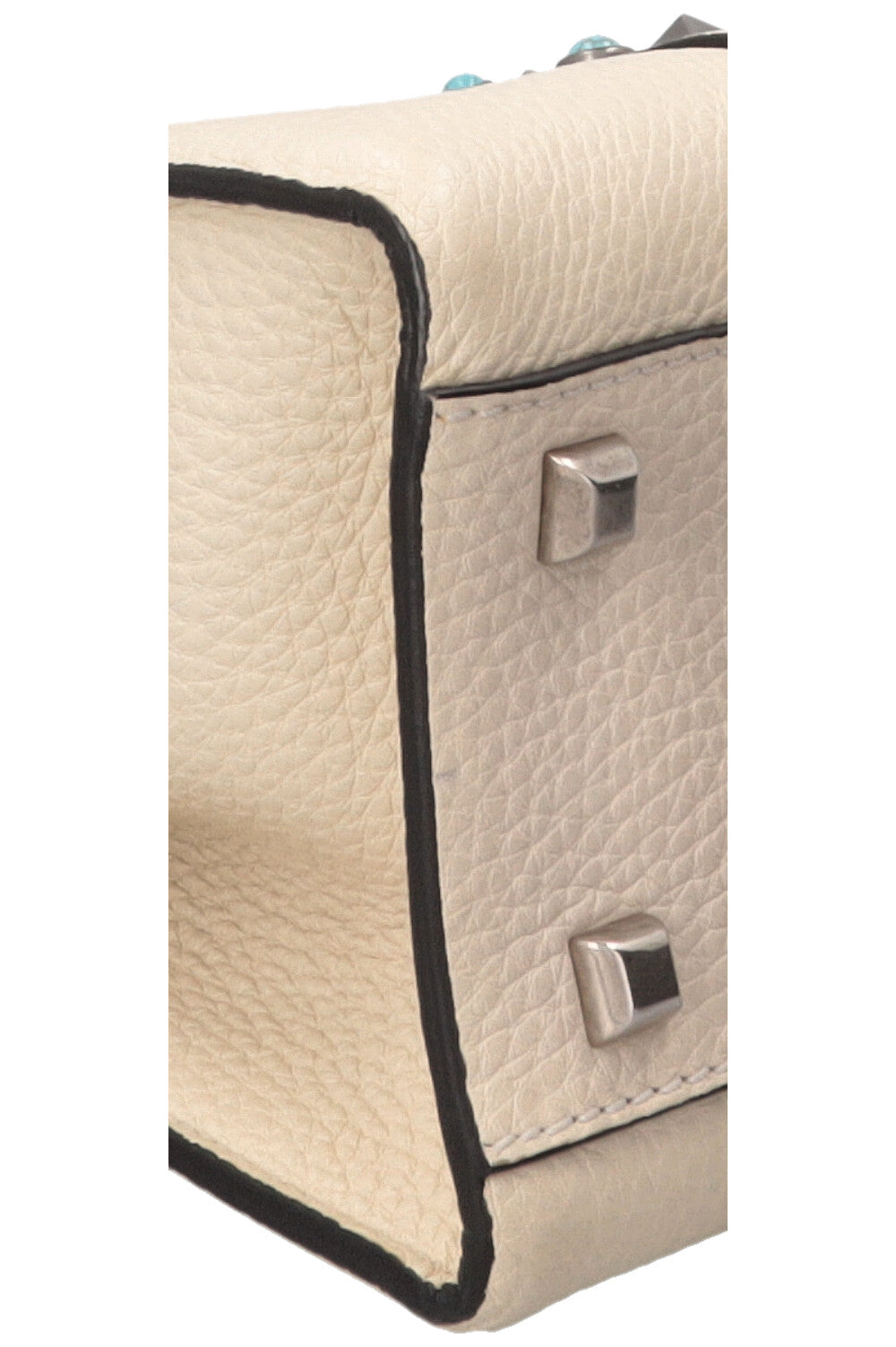 VALENTINO Rockstud Rolling Top Handle Bag Ivory
