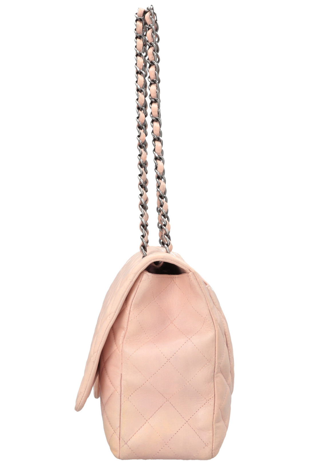 CHANEL Maxi Single Flap Lambskin Pink