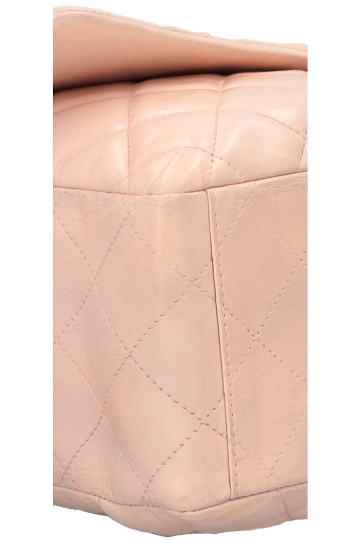 CHANEL Maxi Single Flap Lambskin Pink