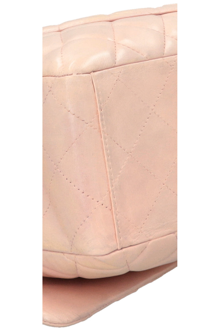 CHANEL Maxi Single Flap Lambskin Pink