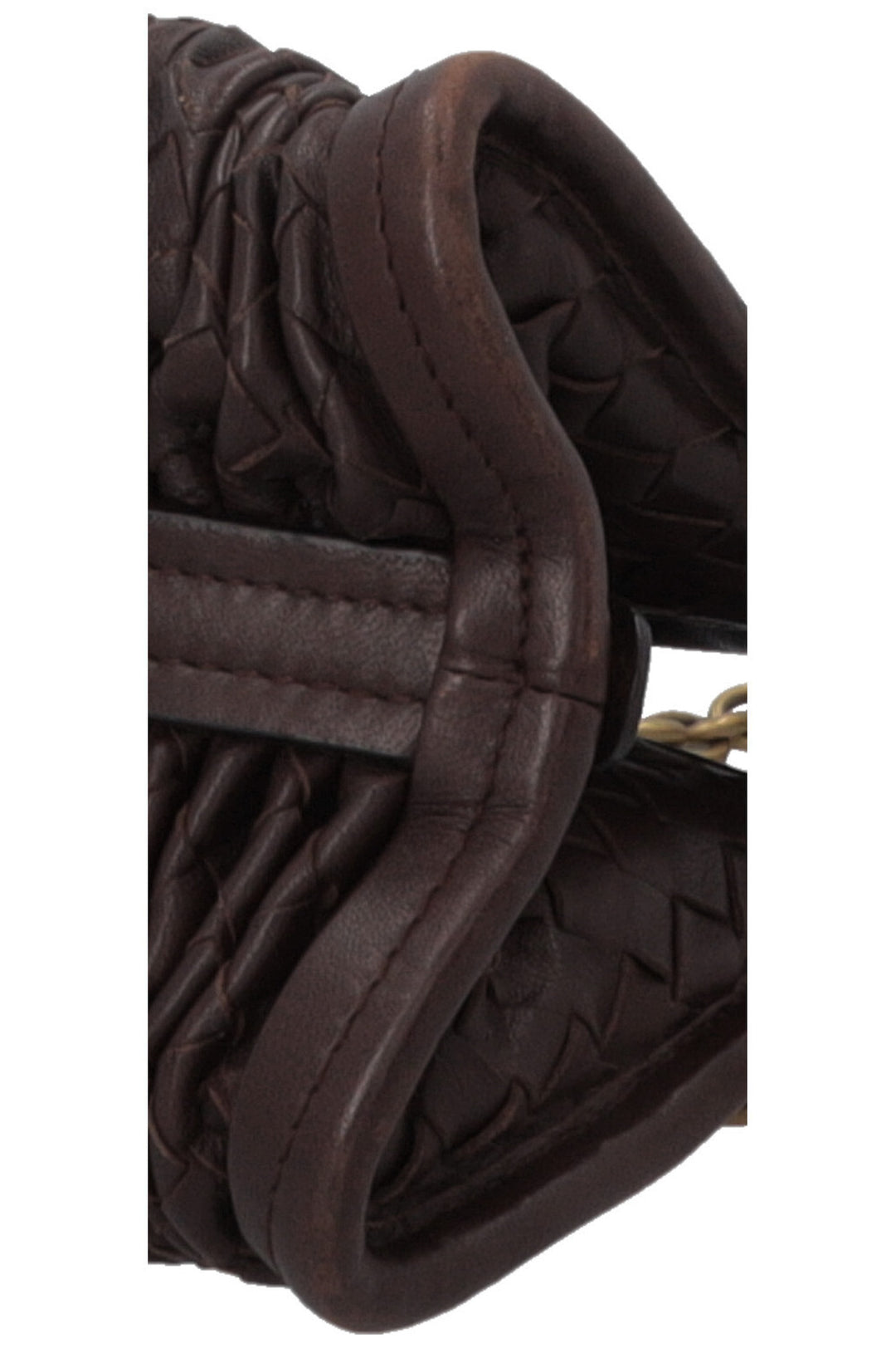 BOTTEGA VENETA Sac à bandoulière froncé Intrecciato Marron