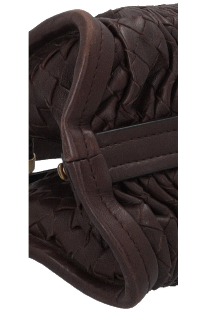 BOTTEGA VENETA Sac à bandoulière froncé Intrecciato Marron