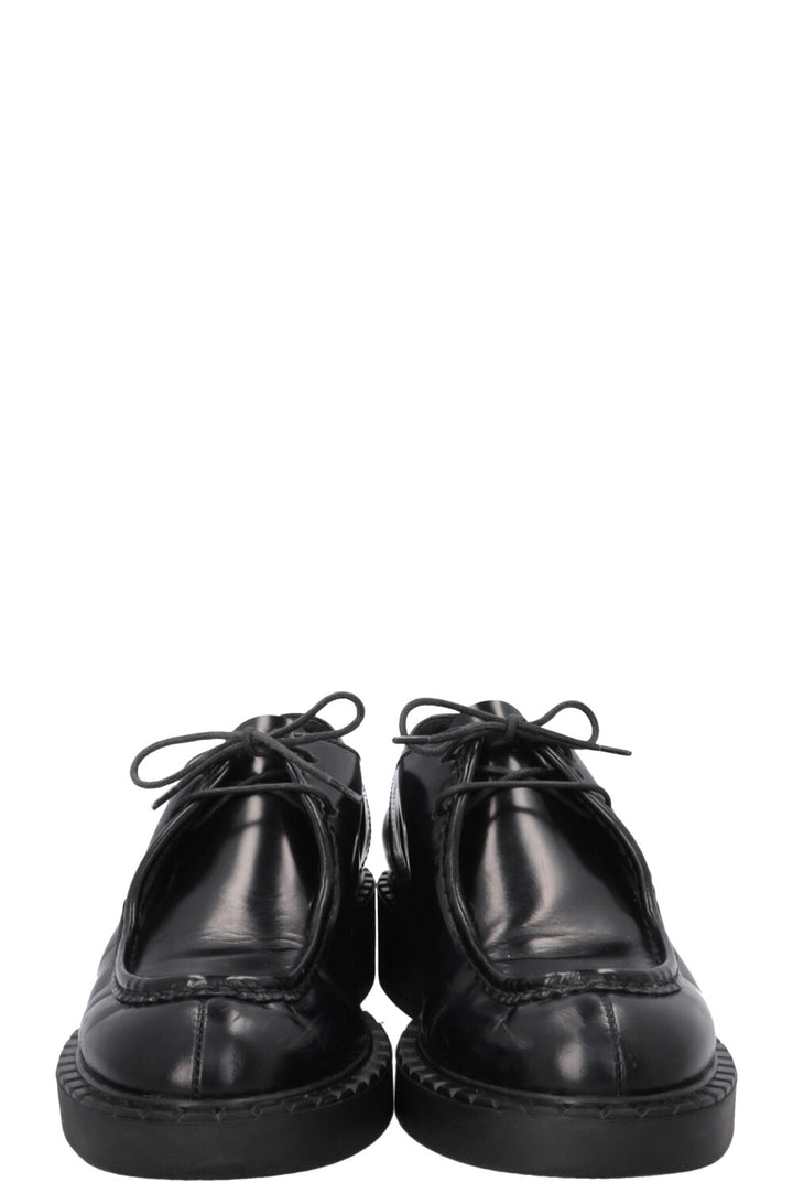 PRADA Lace Up Loafers Black