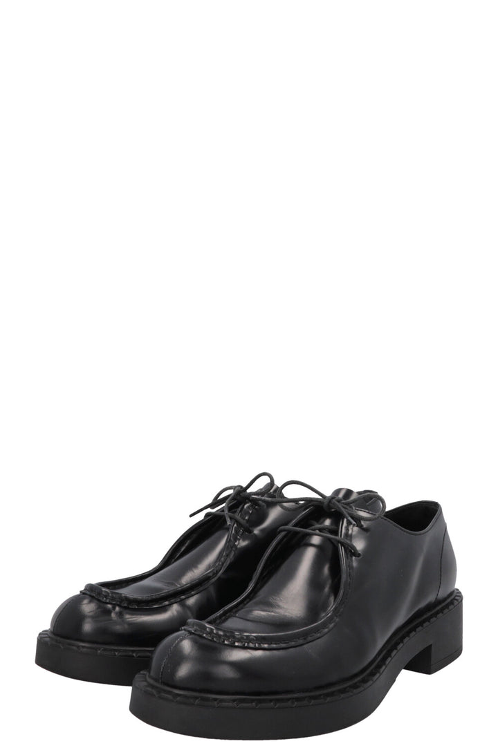 PRADA Lace Up Loafers Black
