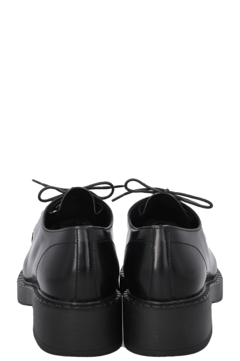 PRADA Lace Up Loafers Black