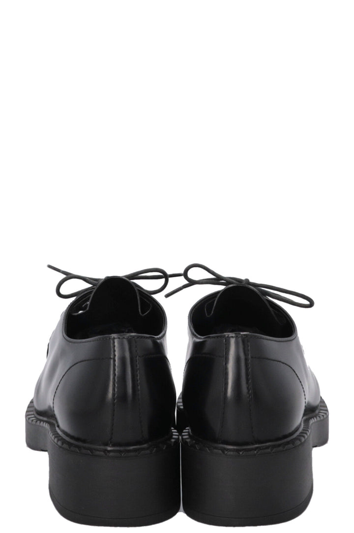 PRADA Lace Up Loafers Black