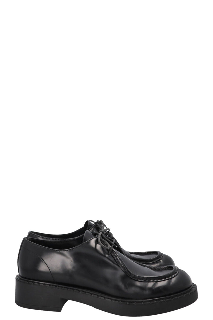 PRADA Lace Up Loafers Black