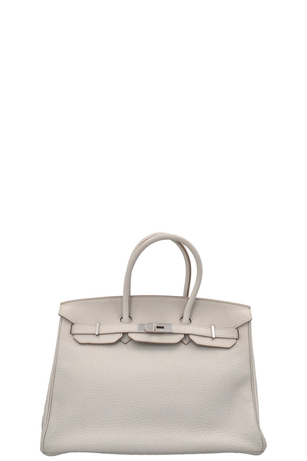 HERMÈS Birkin 35 Retourné Clemence Gris Perle