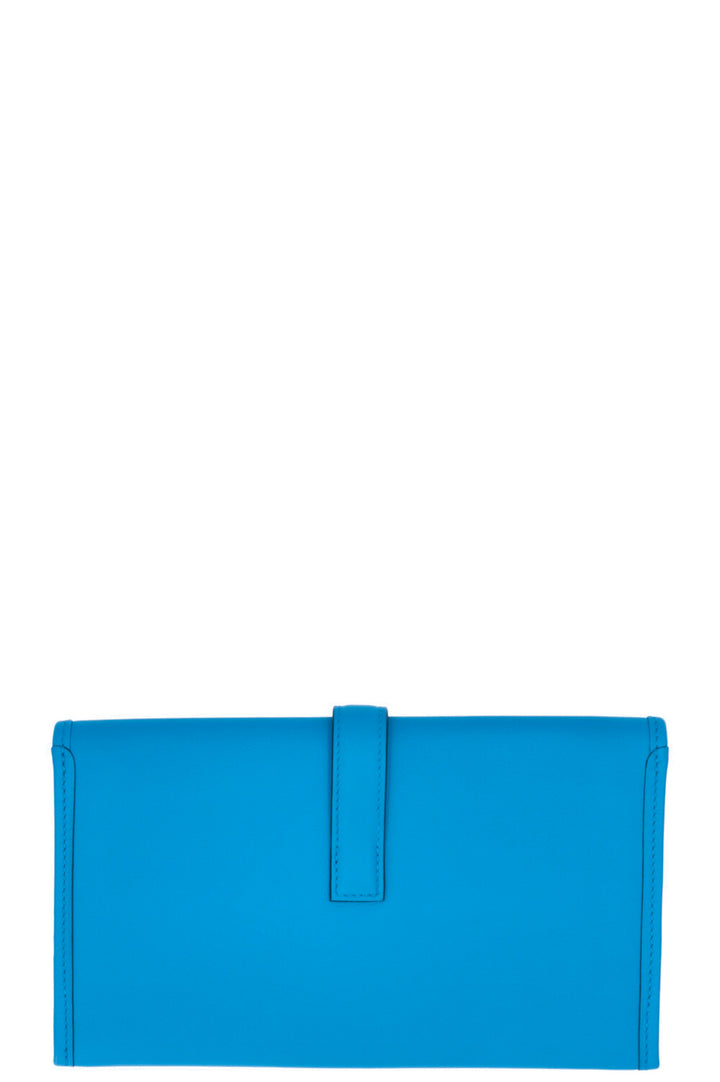 HERMÈS Jige Duo Wallet Swift Bleu Zanzibar