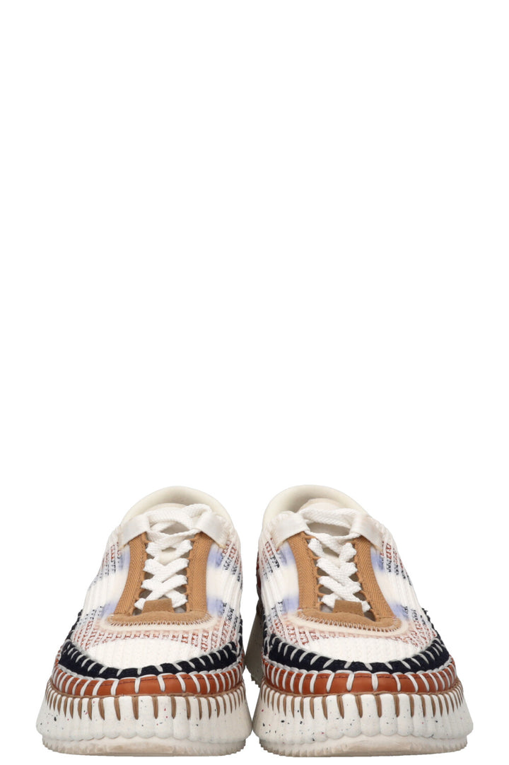 Baskets CHLOÉ Nama marron et blanc