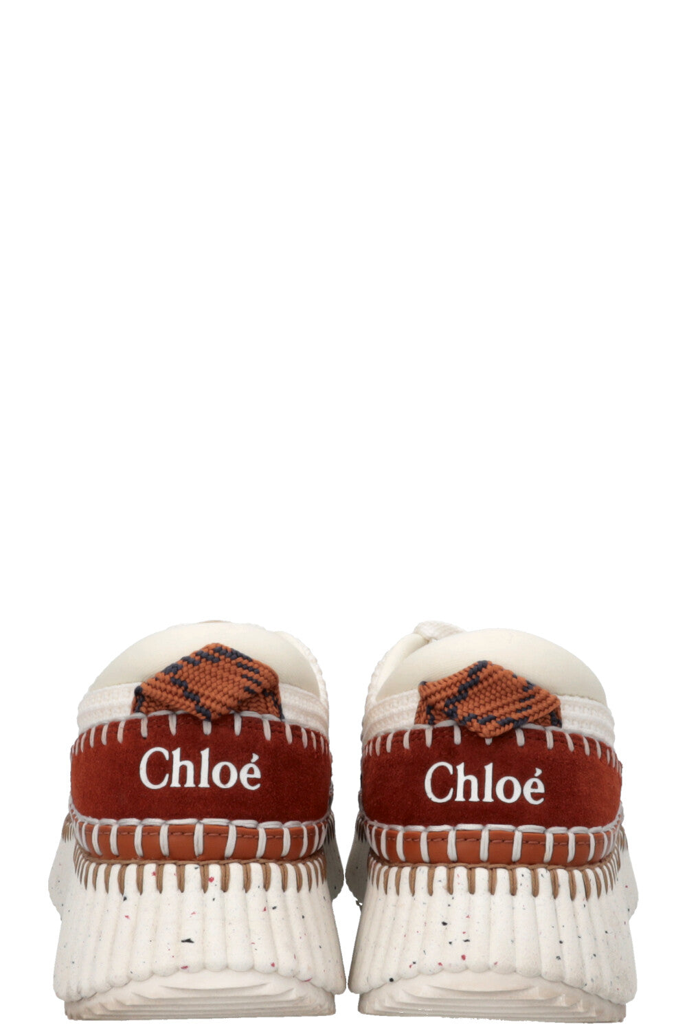 Baskets CHLOÉ Nama marron et blanc