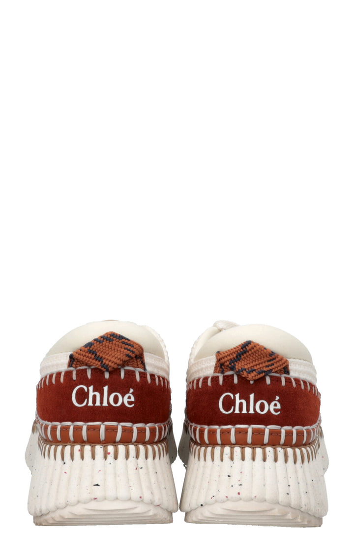 Baskets CHLOÉ Nama marron et blanc