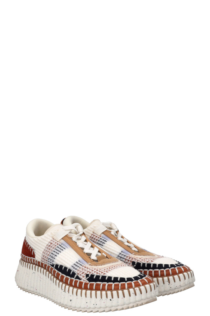 Baskets CHLOÉ Nama marron et blanc