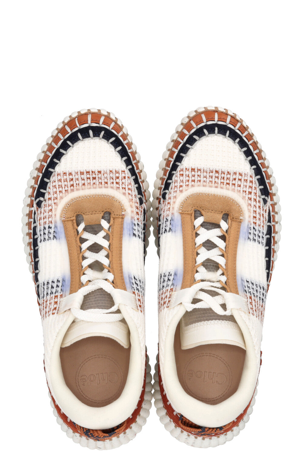 Baskets CHLOÉ Nama marron et blanc