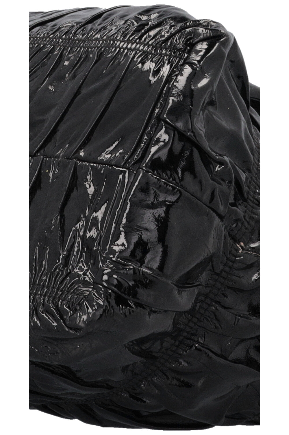 PRADA Vernice Gaufre Tote Patent Black