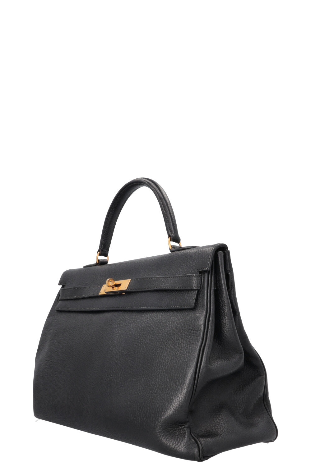 HERMÈS Kelly 35 Retourne Clemence Black
