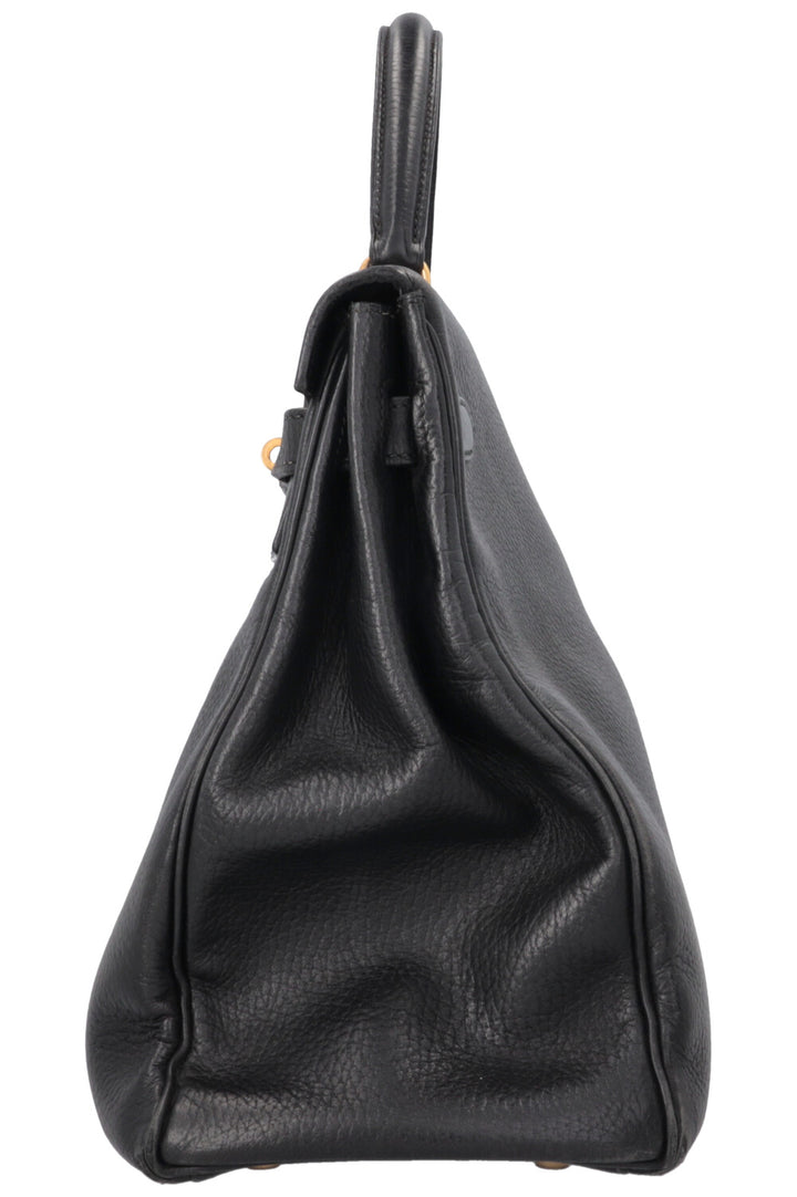 HERMÈS Kelly 35 Retourne Clemence Black