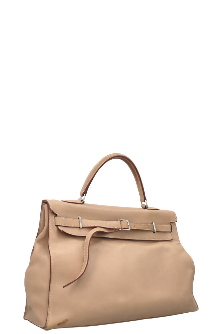 HERMÈS JPG Kelly Flat 35 Swift Beige