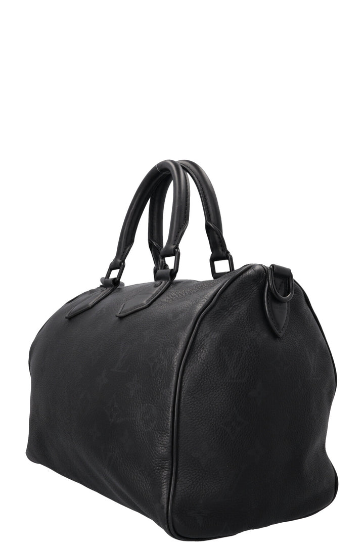 LOUIS VUITTON Speedy P9 Bandouliere 30 Leather Ultra Black