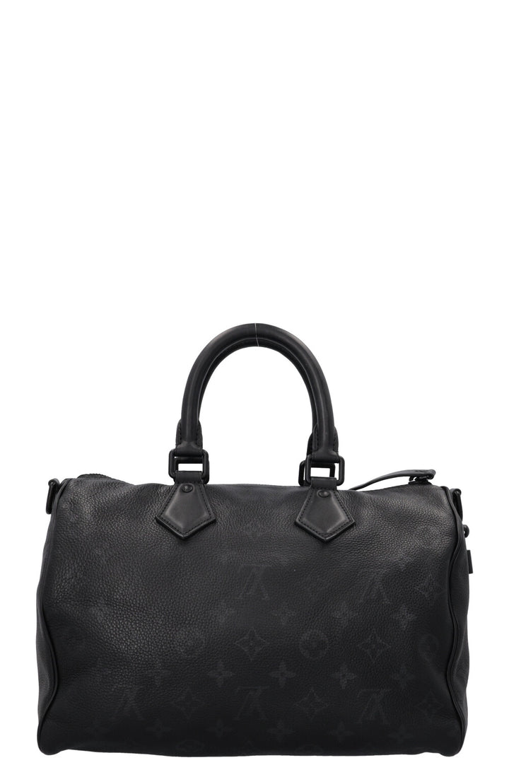 LOUIS VUITTON Speedy P9 Bandouliere 30 Leather Ultra Black