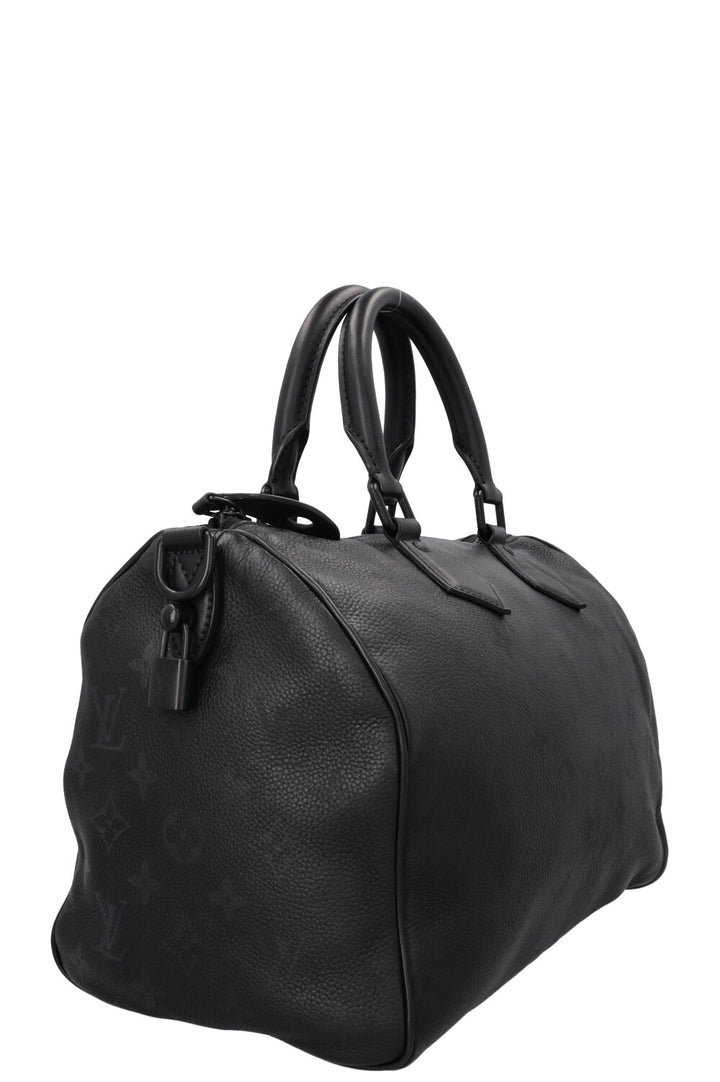 LOUIS VUITTON Speedy P9 Bandouliere 30 Leather Ultra Black