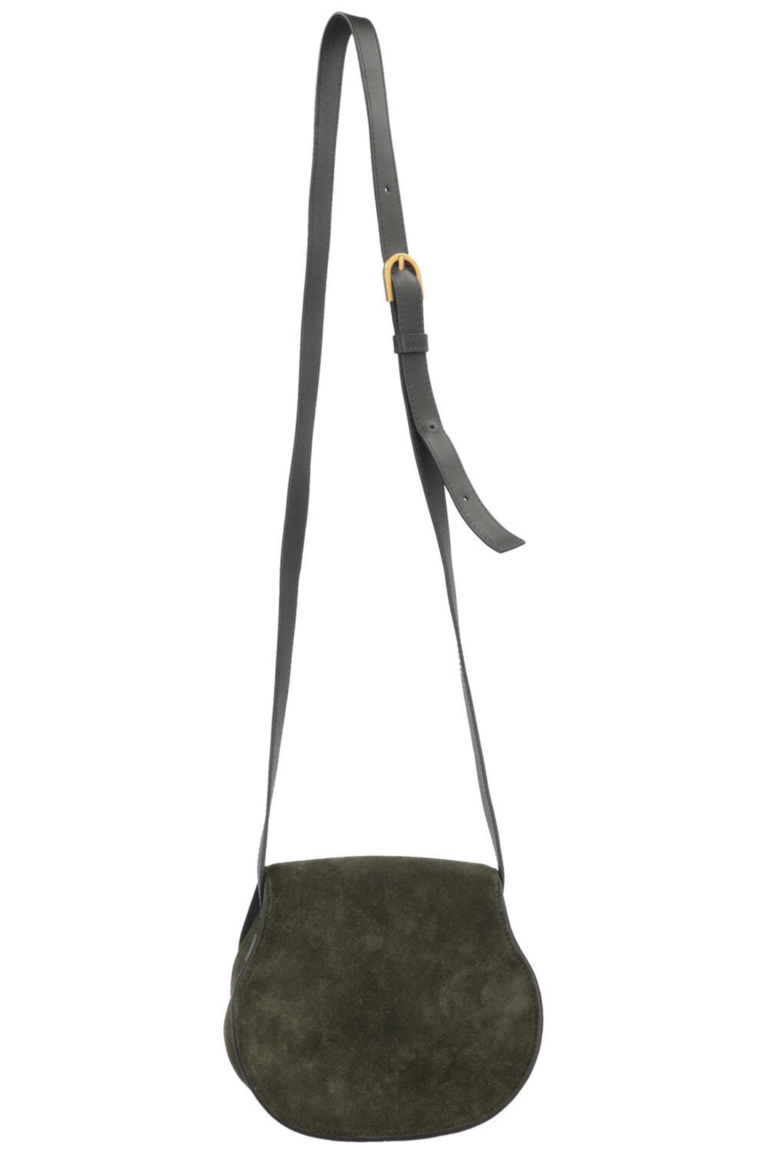 CHLOÉ Marcie Crossbody Bag Small Suede Green