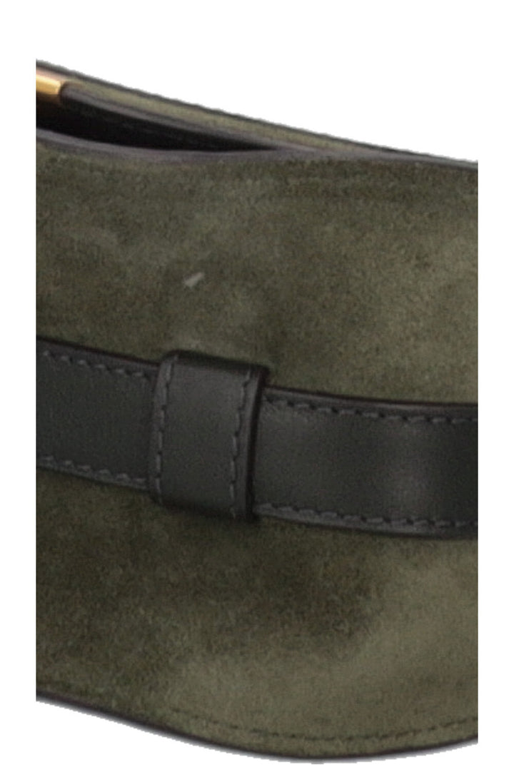 CHLOÉ Marcie Crossbody Bag Small Suede Green