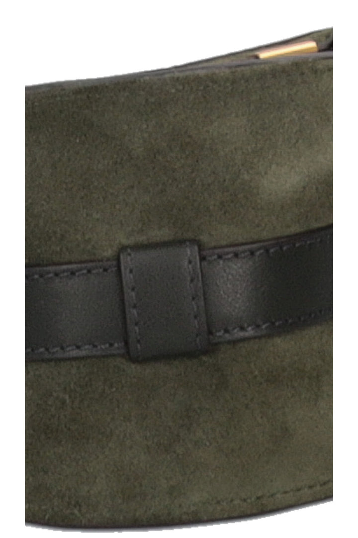 CHLOÉ Marcie Crossbody Bag Small Suede Green