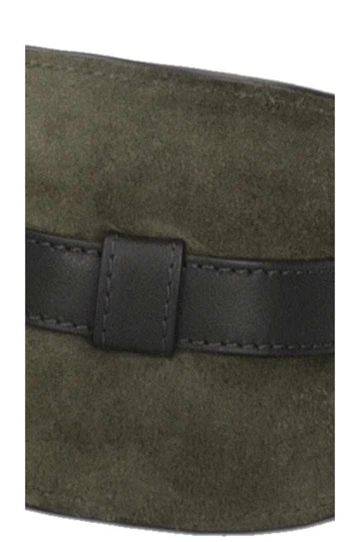 CHLOÉ Marcie Crossbody Bag Small Suede Green