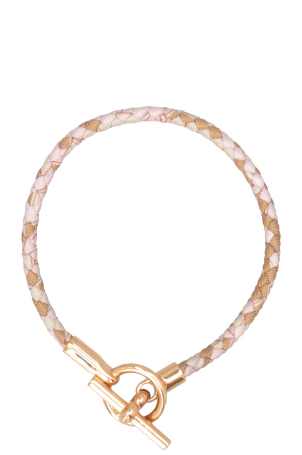 HERMÈS Glénan Bracelet Canvas Rose