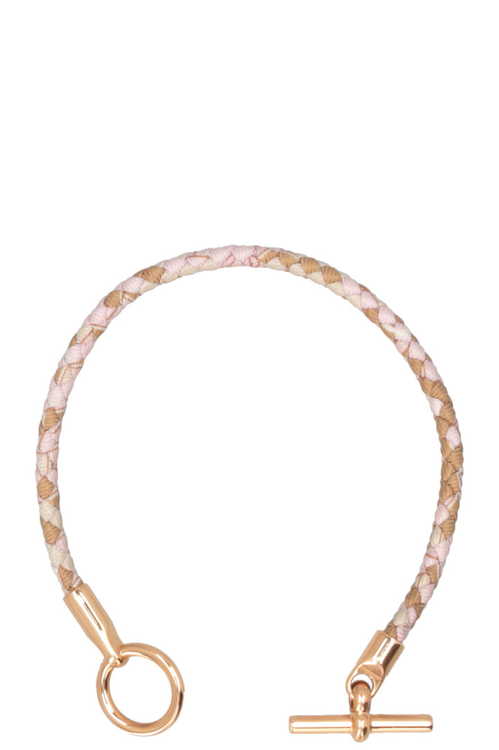 HERMÈS Glénan Bracelet Canvas Rose