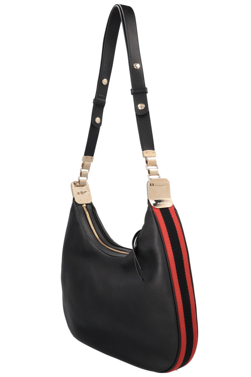 Sac à bandoulière GUCCI Medium Attache en cuir noir