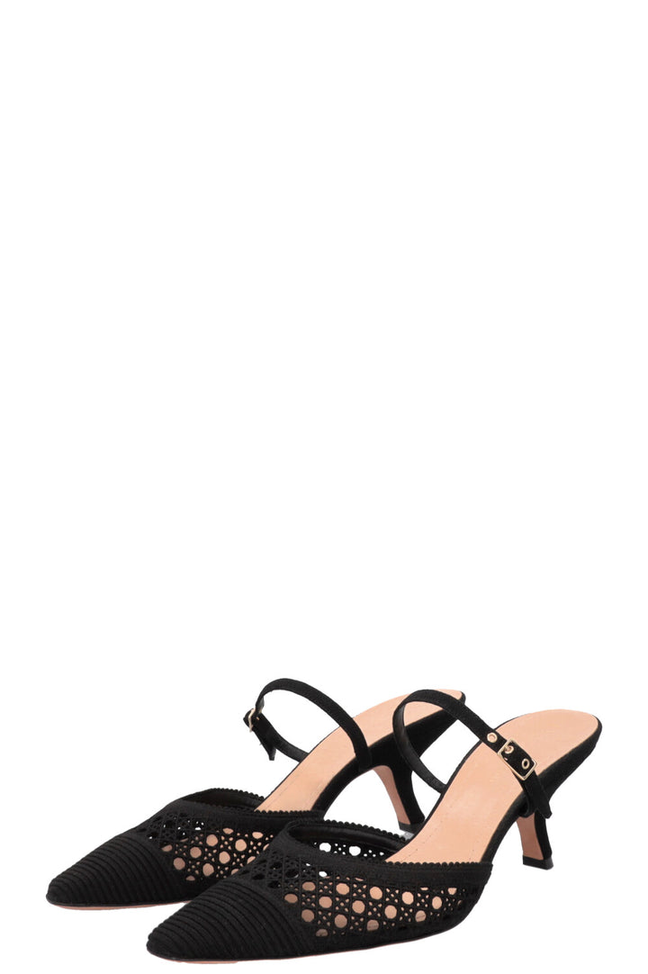 CHRISTIAN DIOR Capture Mules Cannage Black