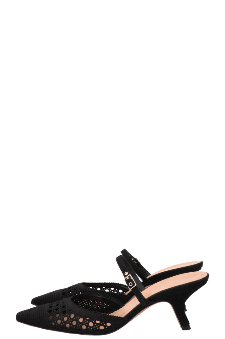 CHRISTIAN DIOR Capture Mules Cannage Black