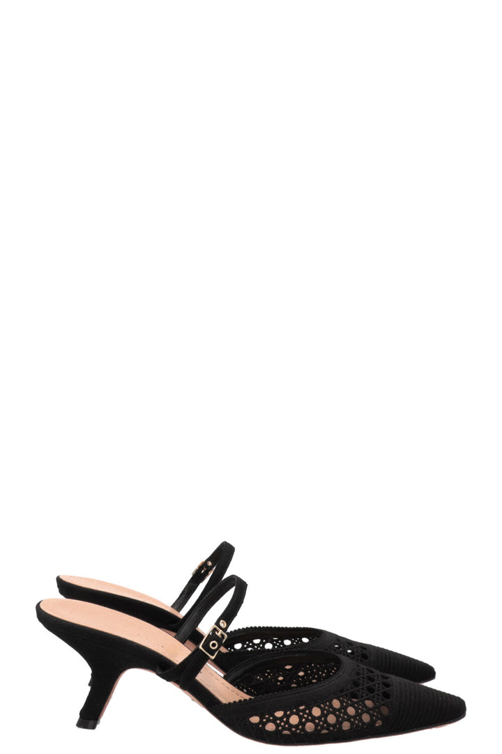 CHRISTIAN DIOR Capture Mules Cannage Black