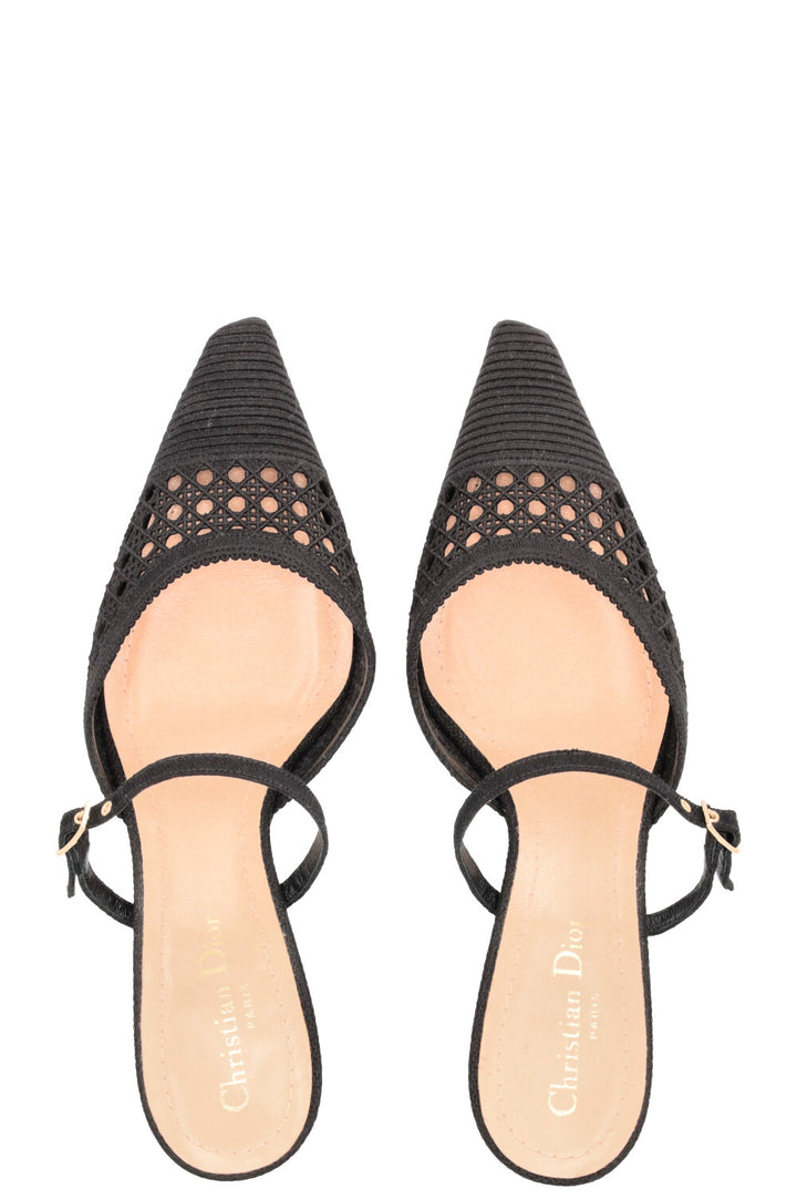 CHRISTIAN DIOR Capture Mules Cannage Black