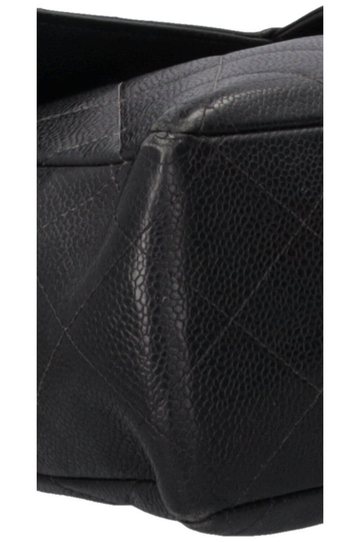 CHANEL Jumbo Single Flap Caviar Black