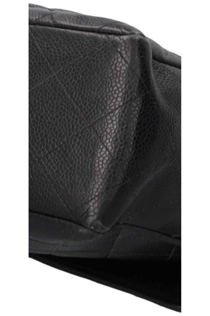 CHANEL Jumbo Single Flap Caviar Black