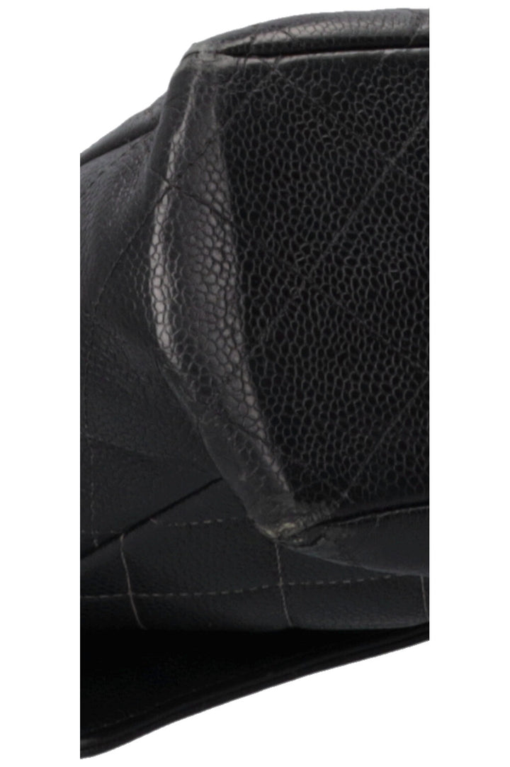 CHANEL Jumbo Single Flap Caviar Black