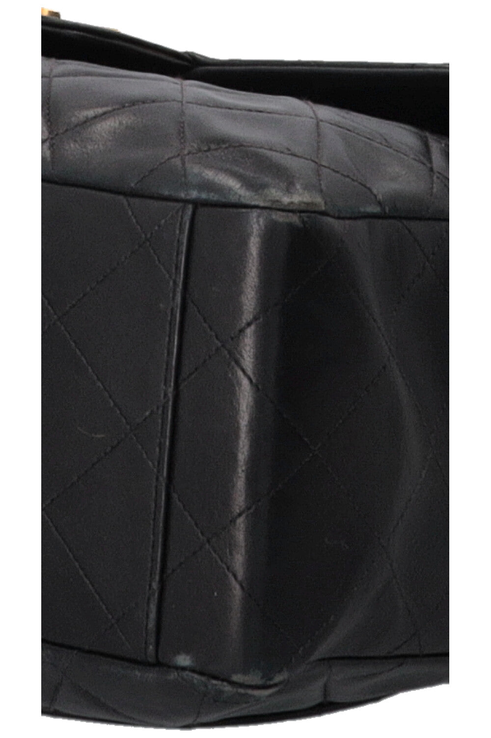 CHANEL Maxi Single Flap Cuir Noir Grand