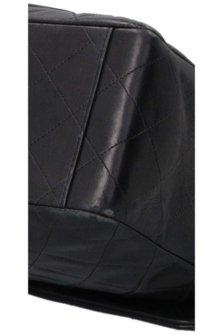 CHANEL Maxi Single Flap Cuir Noir Grand