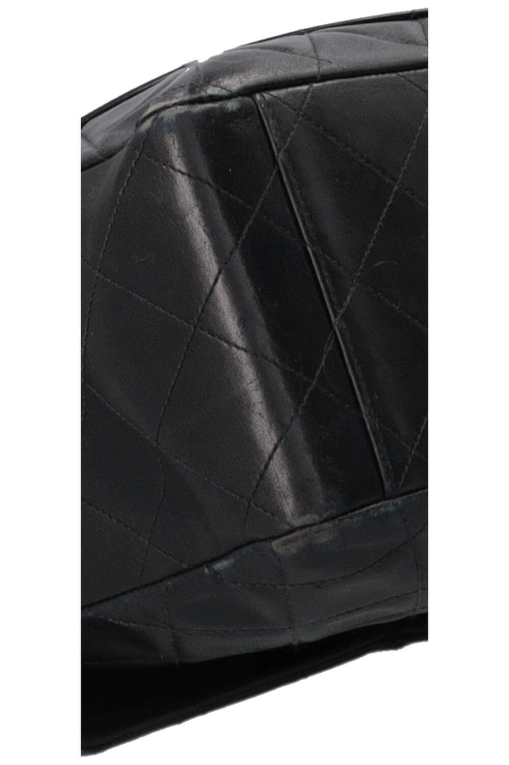 CHANEL Maxi Single Flap Cuir Noir Grand